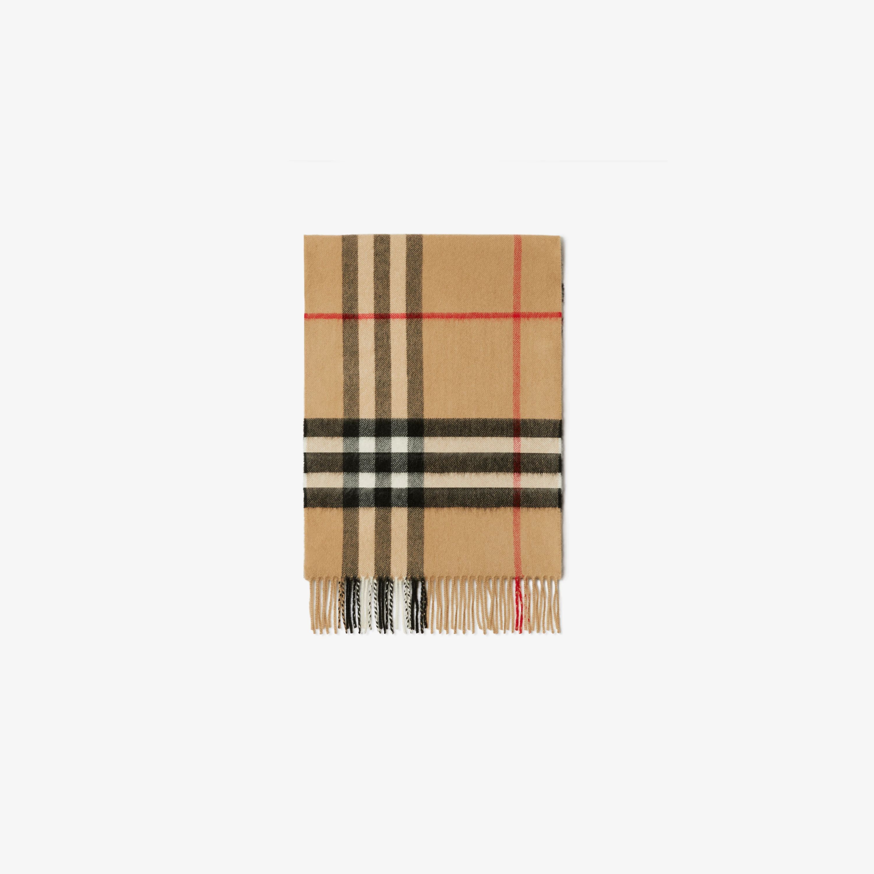 Check Cashmere Scarf in Archive beige | Burberry® Official | Burberry (US)