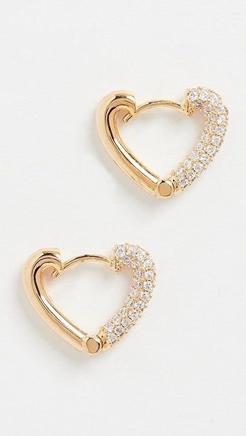 Amora Heart Hoops | Shopbop