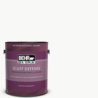 BEHR ULTRA 1 gal. Ultra Pure White Extra Durable Eggshell Enamel Interior Paint & Primer-275001 -... | The Home Depot