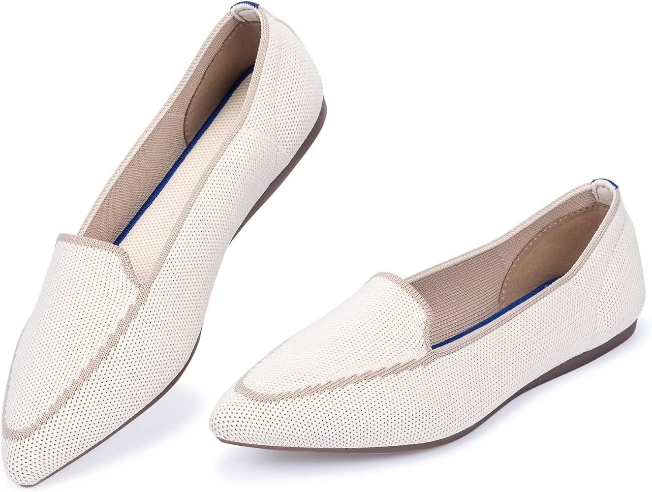 BEJINASH Women's Loafer Flats Casual Knit Fabric Lightweight Dressy Shoes Washable Elegant Pointe... | Amazon (US)