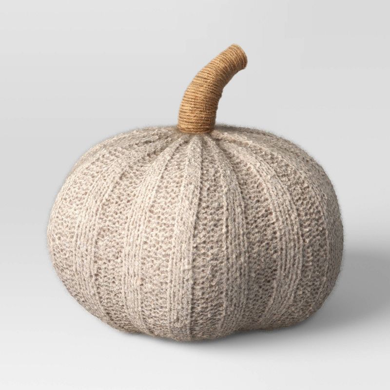 Boucle Pumpkin Shaped Throw Pillow Beige - Threshold&#8482; | Target