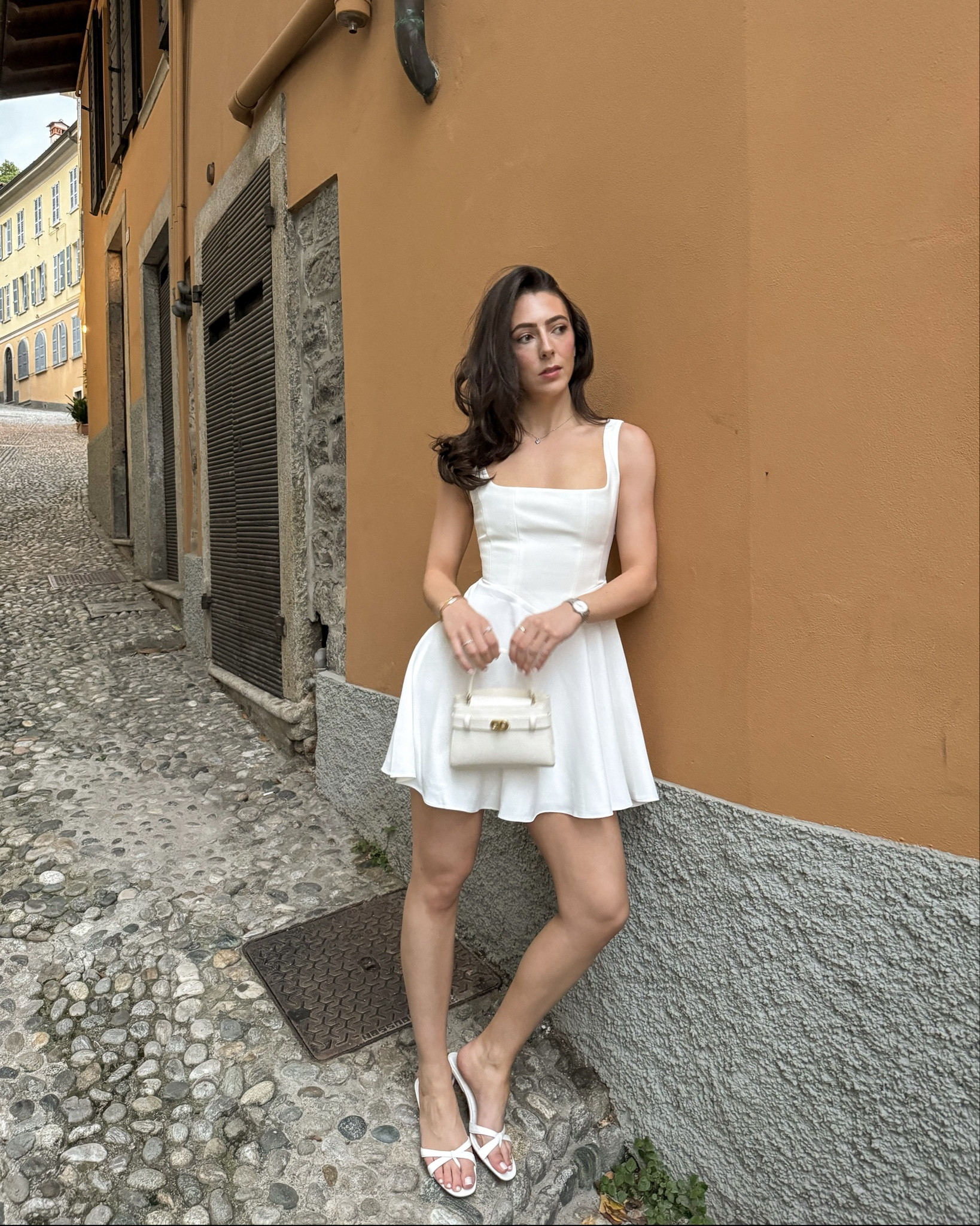 Lake Como outfit, white dress, Odd Muse London, Italy outfit, holiday outfit, date night outfit, mini dress, classy outfit, white bag, white heels 

#LTKeurope #LTKstyletip #LTKpartywear
