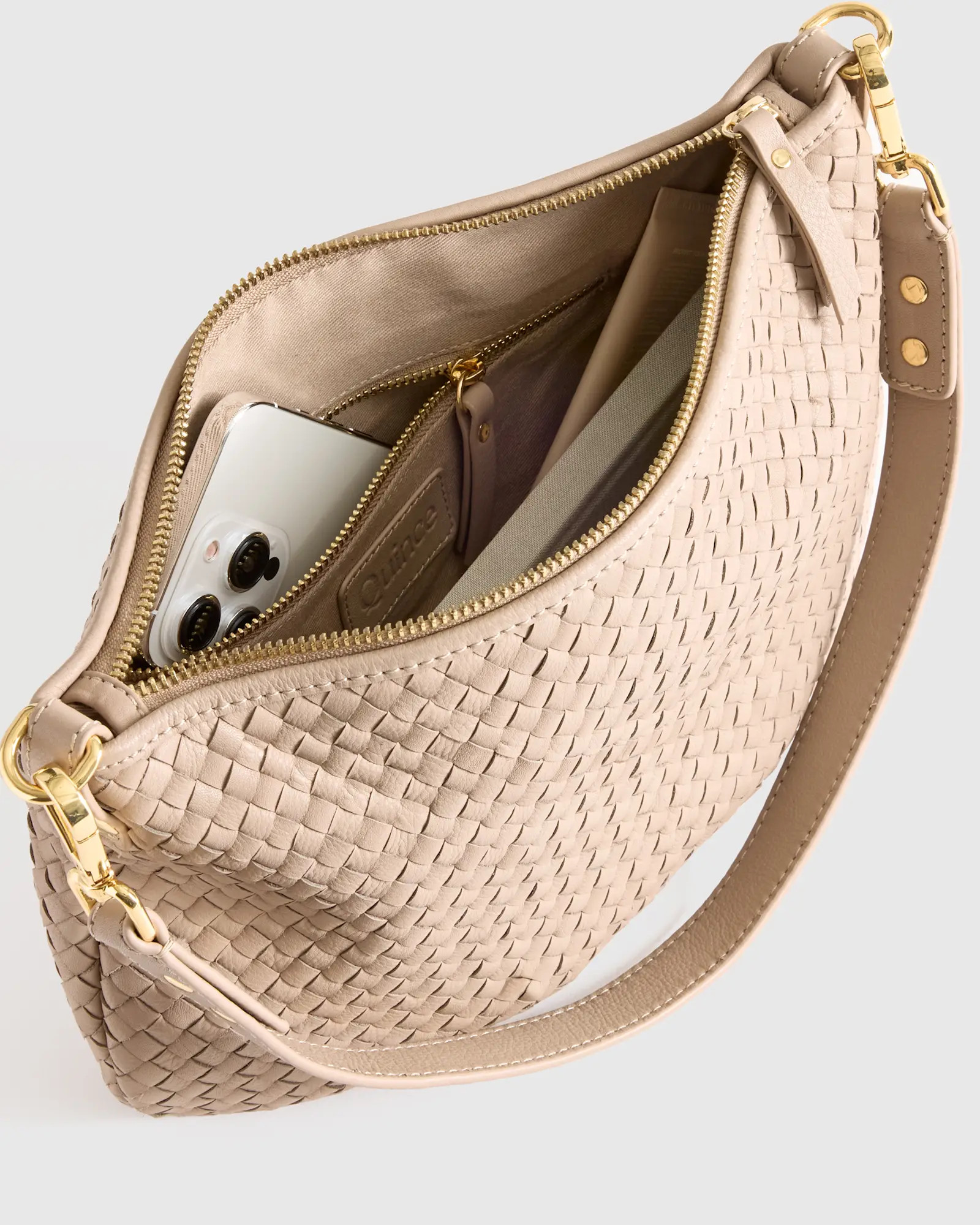 Italian Handwoven Leather Mini Shoulder Bag | Quince