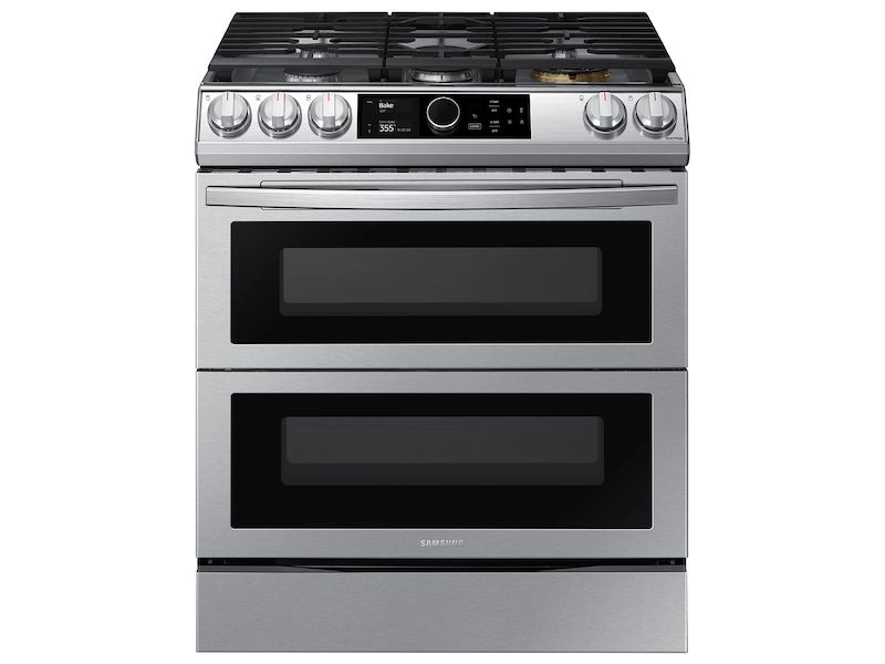 6.3 cu ft. Smart Slide-in Gas Range with Flex Duo™, Smart Dial & Air Fry in Stainless Steel | Samsung