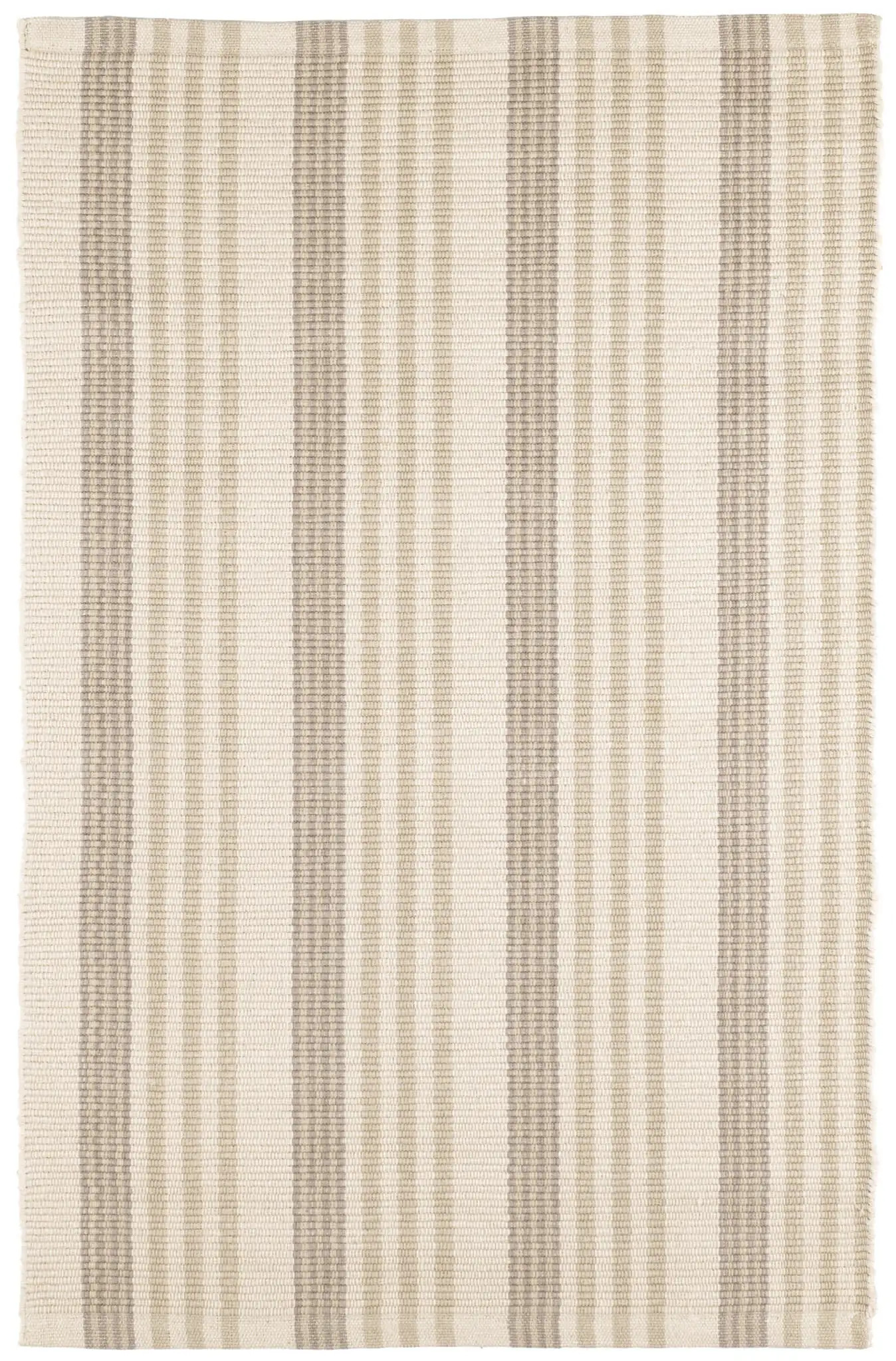 Putney Stripe Handwoven Cotton Rug | Ivory | Rugs USA