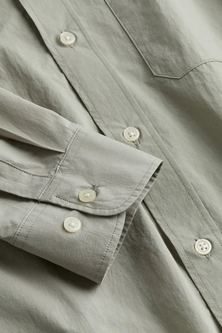 Regular Fit Shirt - Sage green - Men | H&M US | H&M (US + CA)