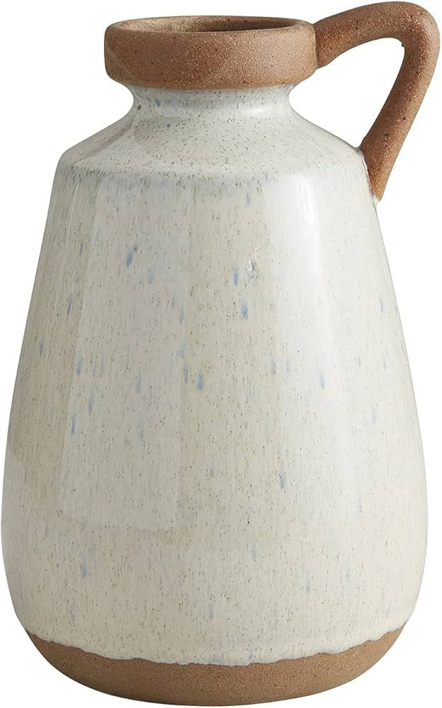 47th & Main Ceramic Decorative Kettle Vase, 7.5" Tall, Cream/Earth Tone | Amazon (US)