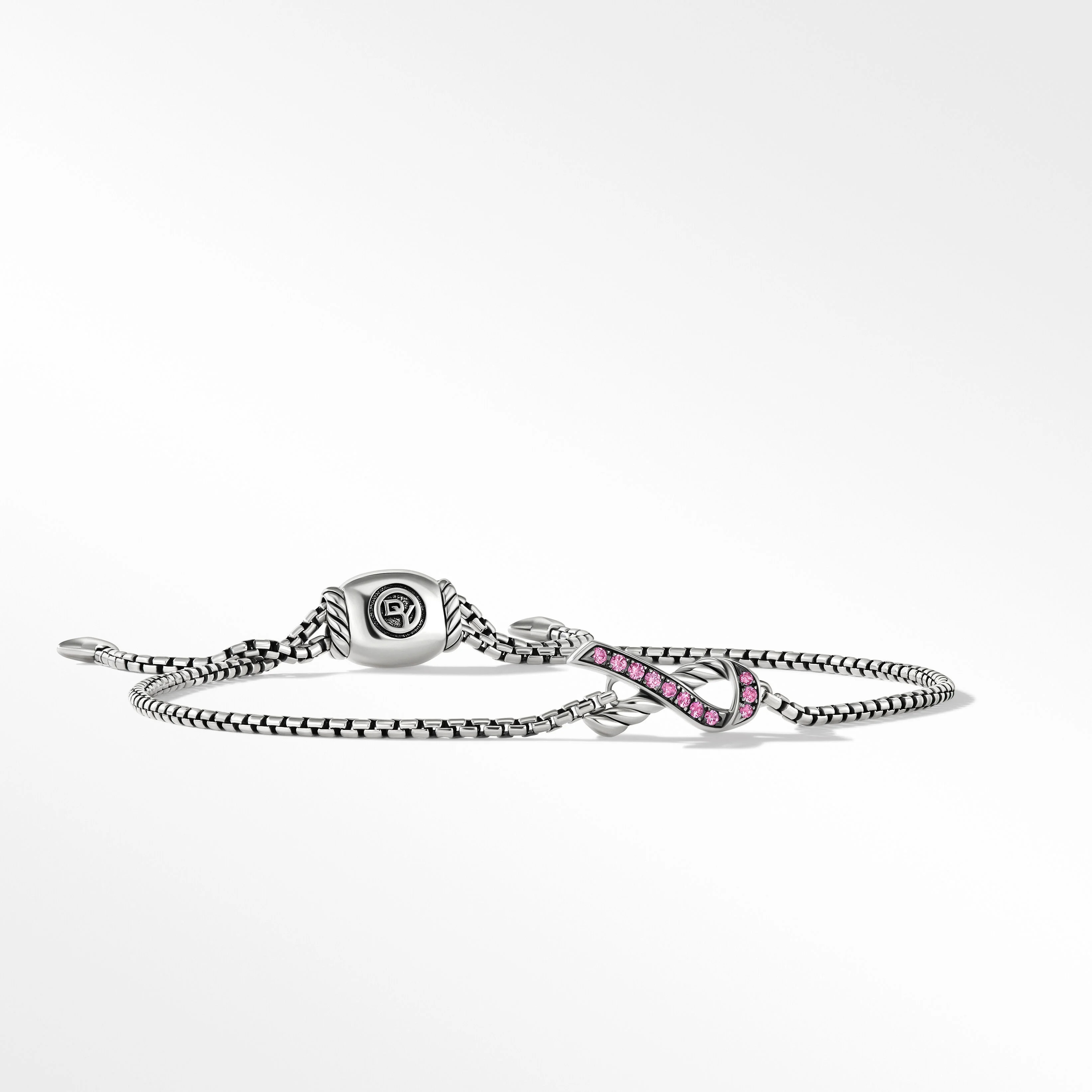 Cable Collectibles® Ribbon Chain Bracelet with Pavé Pink Sapphires | David Yurman