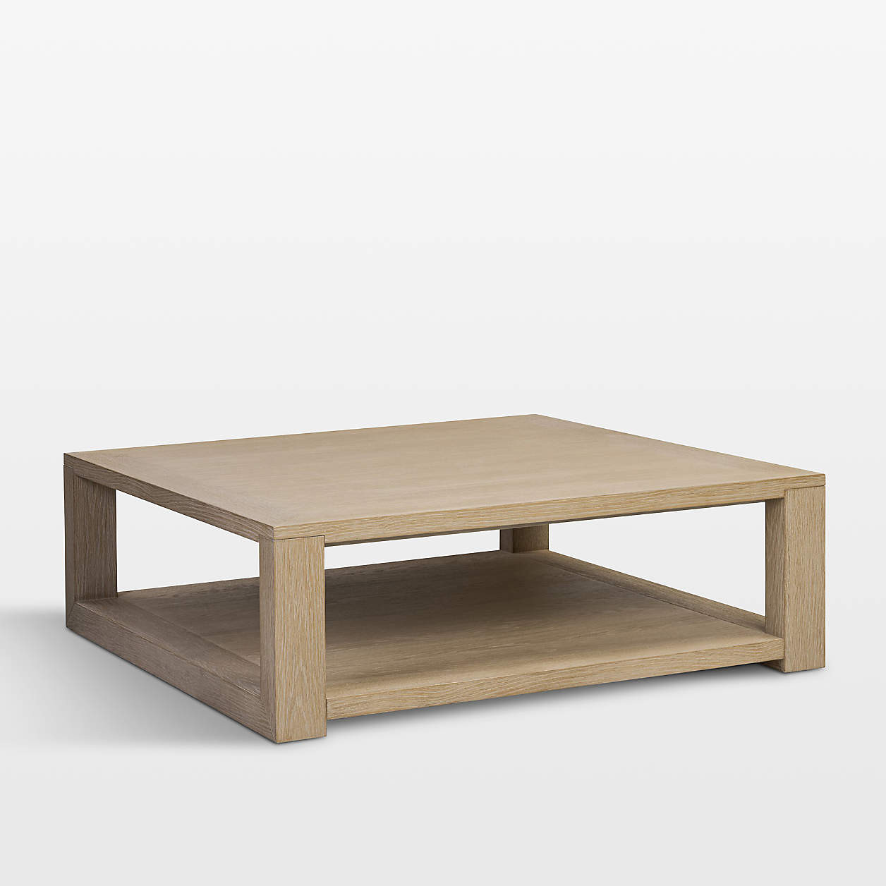 Blair Bleached Oak 47" Square Coffee Table | Crate & Barrel | Crate & Barrel
