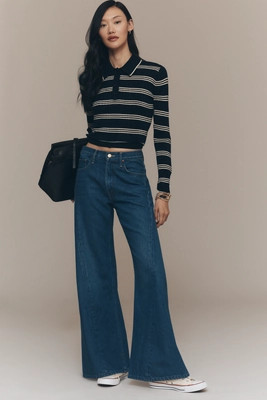 MOTHER Lemon Twist High-Rise Wide-Leg Jeans | Anthropologie (US)