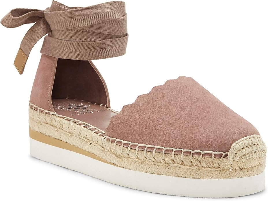 Vince Camuto Women's Brittie Ankle Wrap Sandal Flat | Amazon (US)