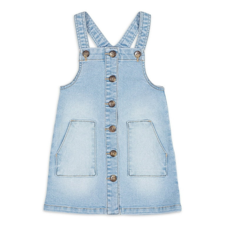 Wonder Nation Baby and Toddler Girls' Jumper Dress, Sizes 12 Months-5T - Walmart.com | Walmart (US)