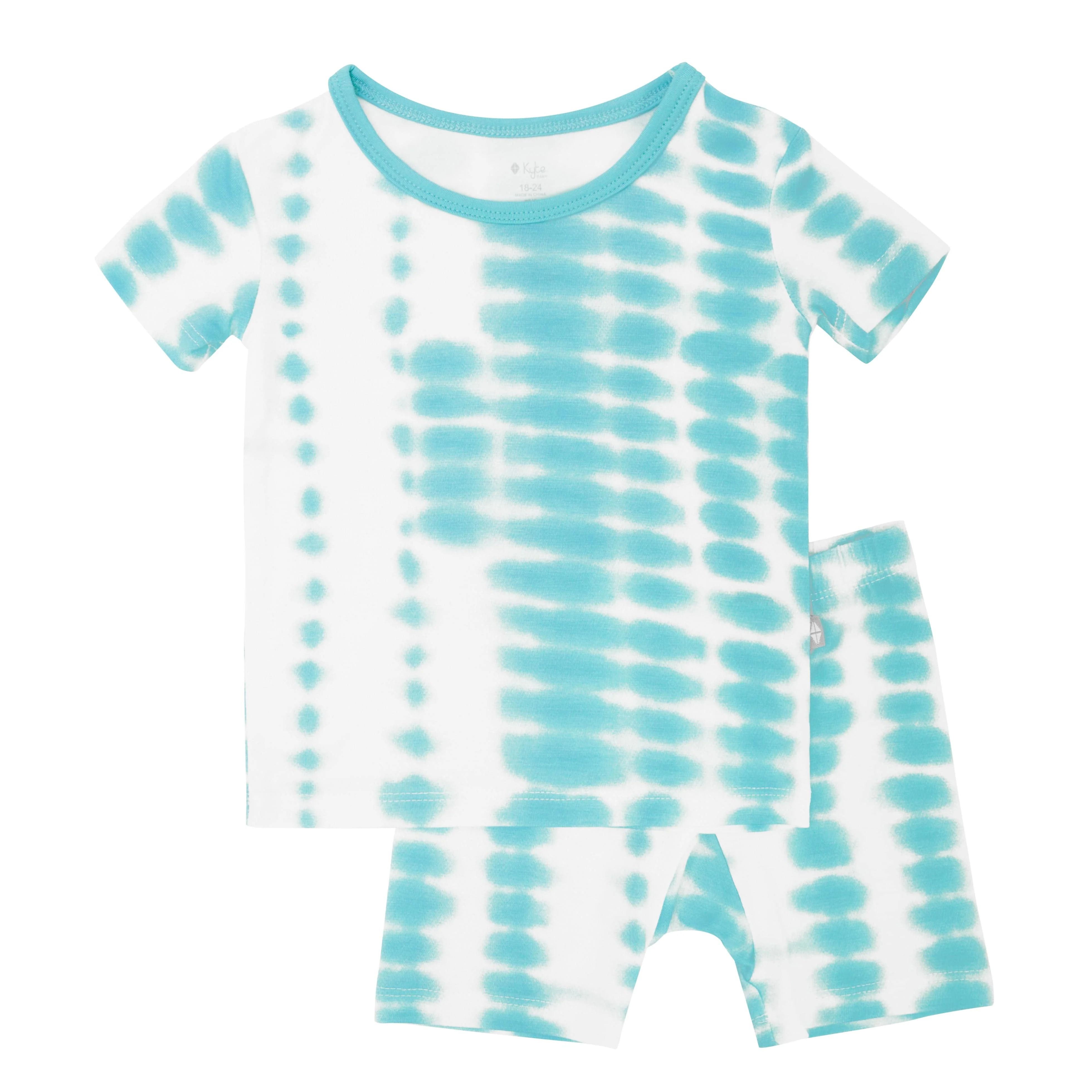 Short Sleeve Pajamas in Robin Rip Tide | Kyte BABY