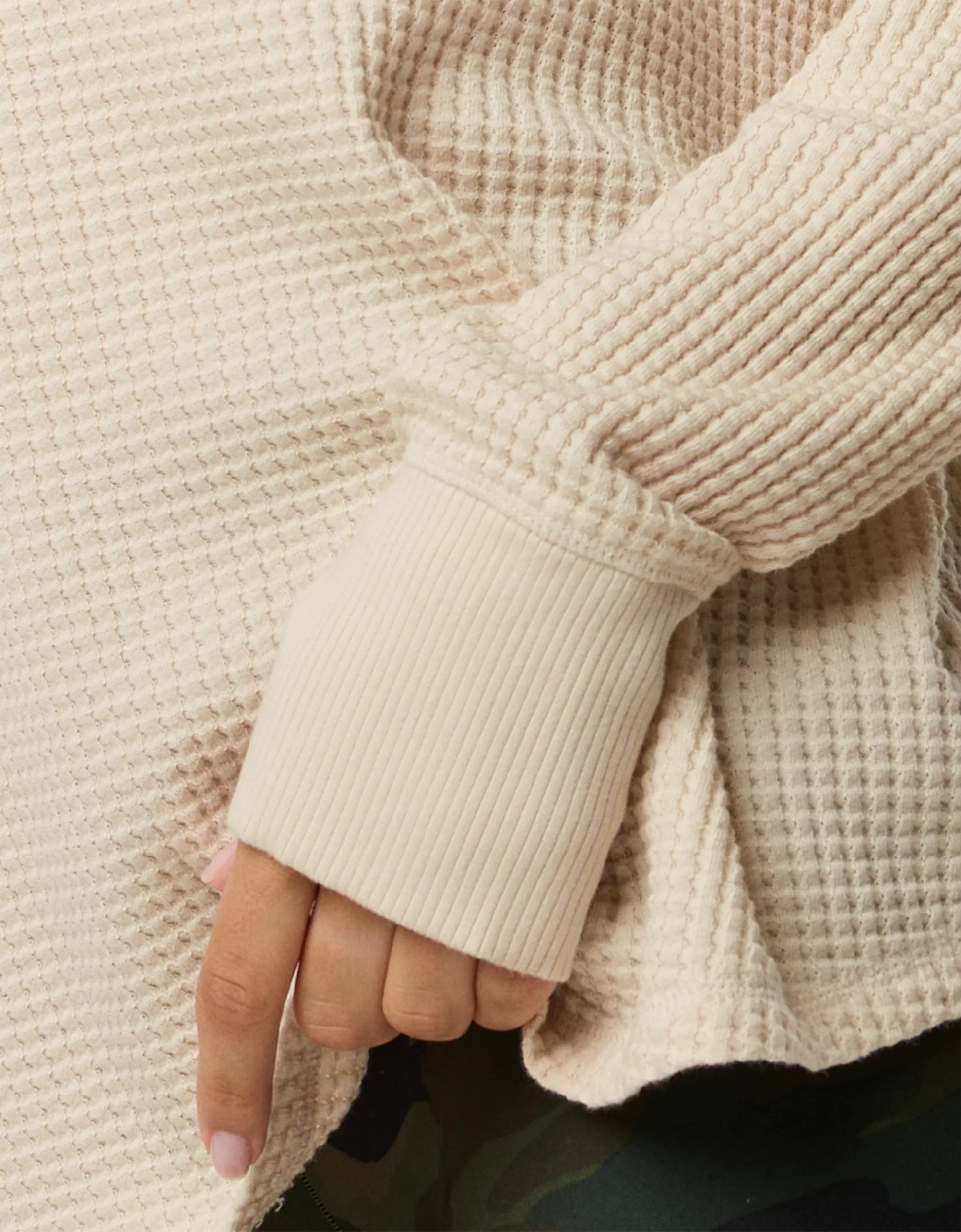 OFFLINE By Aerie Wow! Waffle Notch Neck Long Sleeve T-Shirt | Aerie