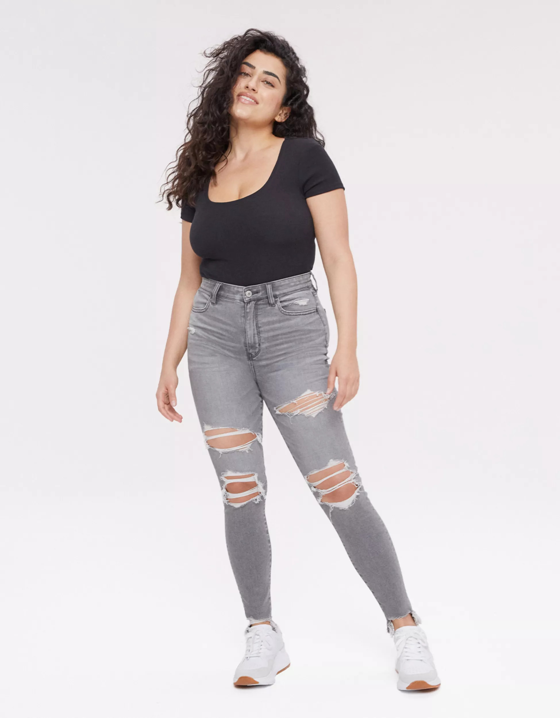 AE Ne(x)t Level Ripped Super High-Waisted Jegging | American Eagle Outfitters (US & CA)