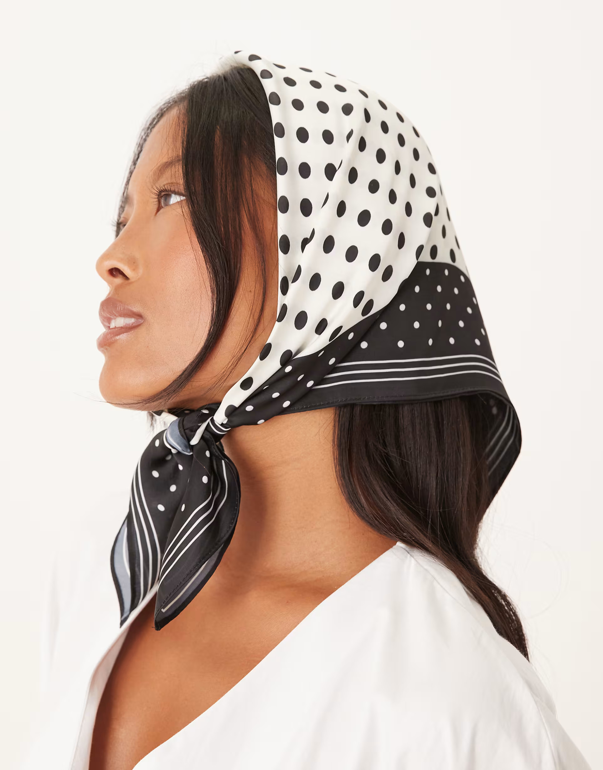 My Accessories Cream and black polka dot neck tie in cream | ASOS (Global)