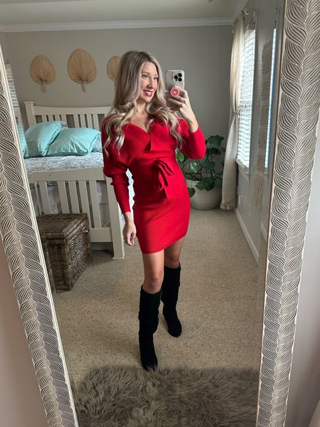 My backless mock wrap long sleeve sweater Dress is from @amazon 🛒  It's the perfect holiday outfit and under $50 💋

#holidaygiftguide #holidaygift #ltkbeauty #sephoragifts #dryskin #ltkholiday #ltkbump #21weekspregnant #amazonbestseller #amazongiftguide #sephoravib #babyontheway #bumpdate #giftguide #holidayparty #stockingstuffer #giftsforher #kneehighboots #ltkshoes #carync #caryblogger #raleigh #raleighblogger #momsofinstgram #toddlermom #bodypositivity #newmom #ltkunder50 #motherhood #momlife #momstyle #ltk #liketoknowit  #amazonfashion 

#LTKGiftGuide #LTKbump #LTKHoliday