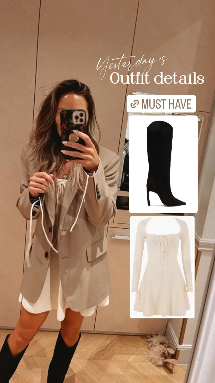 Dress in xs
Schutz heels fit tts 

#LTKSeasonal #LTKVideo #LTKover40