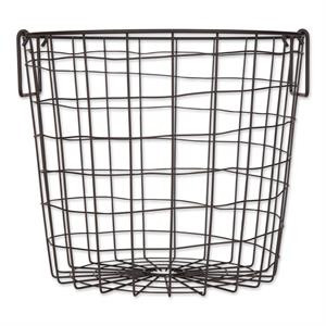 Metal Basket Black Round Medium 14x14x12 | Homesquare