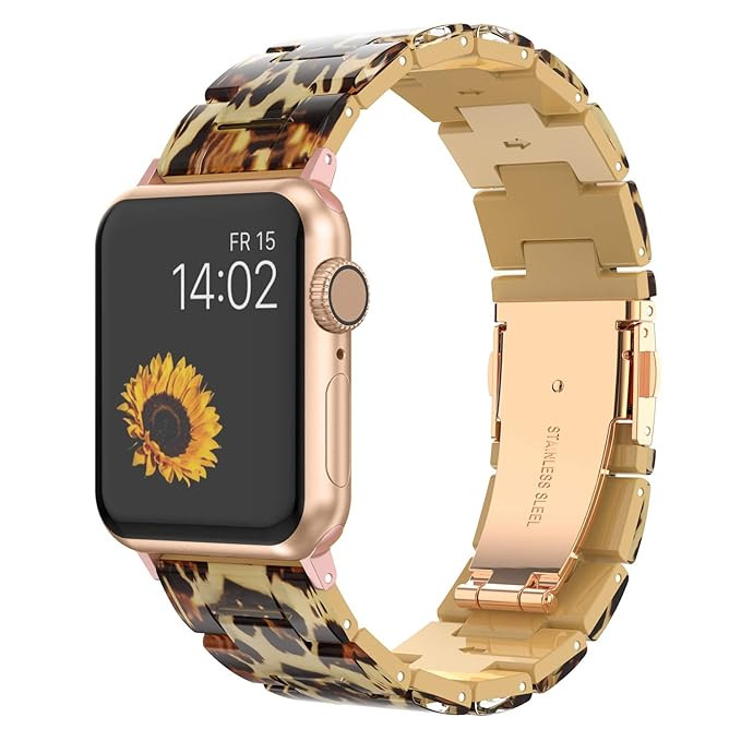 Wearlizer Womens Leopard Strap Compatible with Apple Watch Bands 38mm 40mm iWatch Lightweight Wri... | Amazon (US)