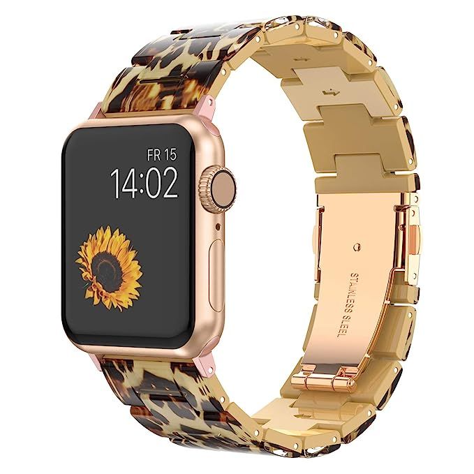 Wearlizer Womens Leopard Strap Compatible with Apple Watch Bands 38mm 40mm iWatch Lightweight Wri... | Amazon (US)