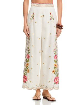 FARM Rio Floral Embroidered Pants | Bloomingdale's Women | Bloomingdale's (US)