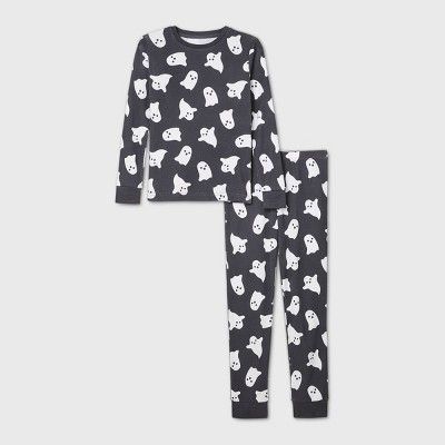 Kid's Halloween Ghost Matching Family Pajama Set - Gray | Target