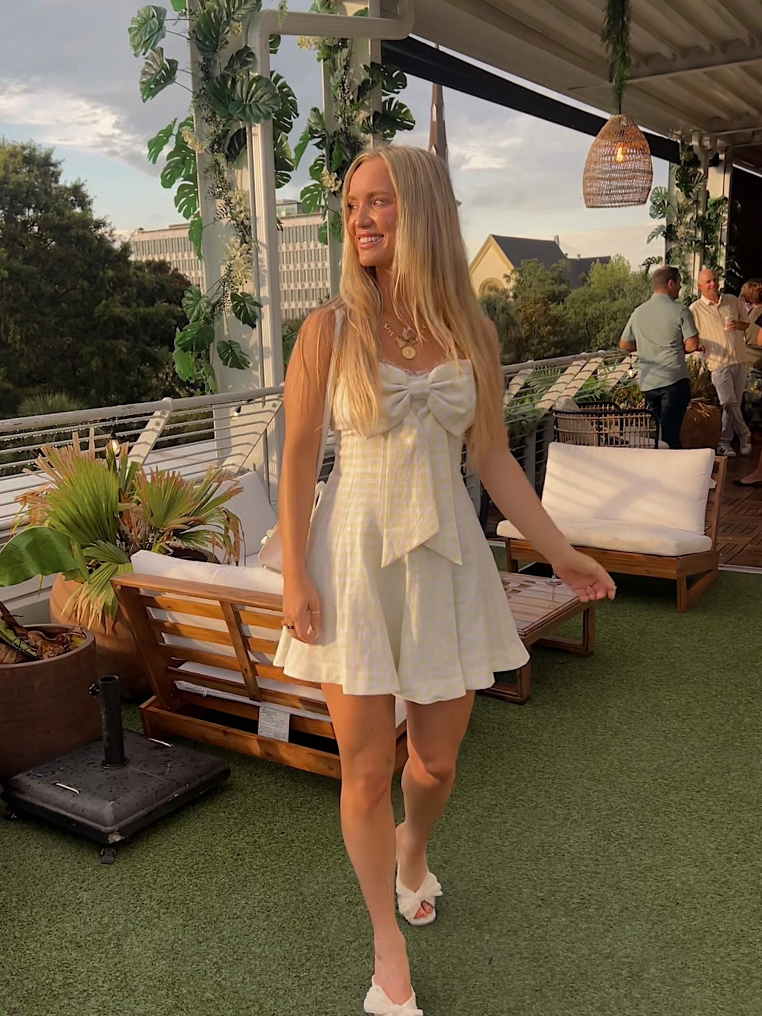 Yellow gingham bow dress 

#LTKSeasonal