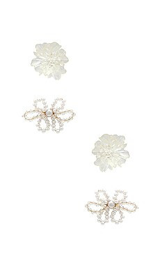 8 Other Reasons Pearl Earring Set in White from Revolve.com | Revolve Clothing (Global)