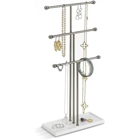 Umbra Trigem Hanging Jewelry Organizer Tiered Tabletop Countertop Free Standing Necklace Holder D... | Amazon (US)