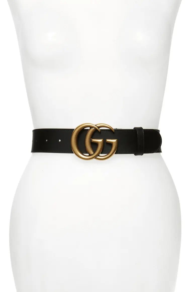 GG Logo Leather Belt | Nordstrom