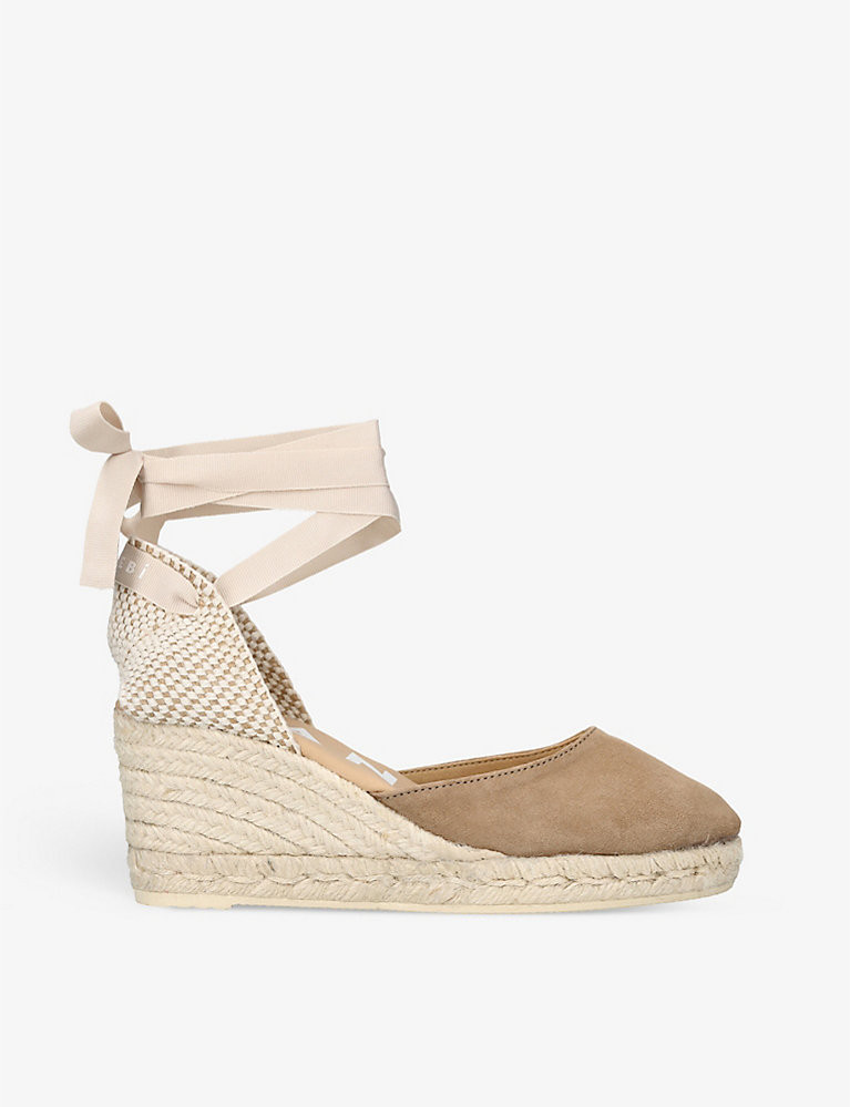Hamptons suede espadrille wedges | Selfridges