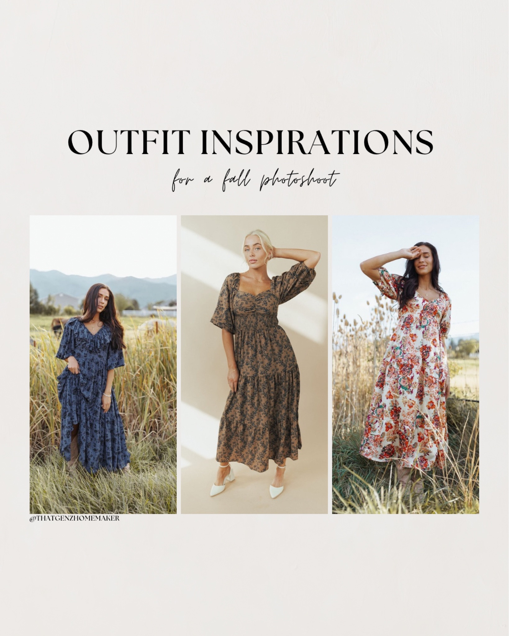 outfit inspiration for a fall photoshoot 📸🤎

fall photoshoot outfits, fall dresses, fall family photo outfits, fall outfits, long dresses



#LTKSeasonal #LTKStyleTip #LTKMidsize