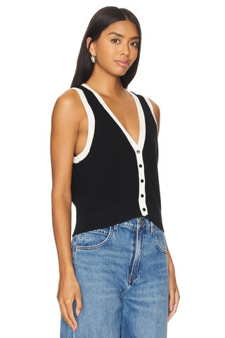 525 Claudia Button Shaker Vest in Black Multi from Revolve.com | Revolve Clothing (Global)