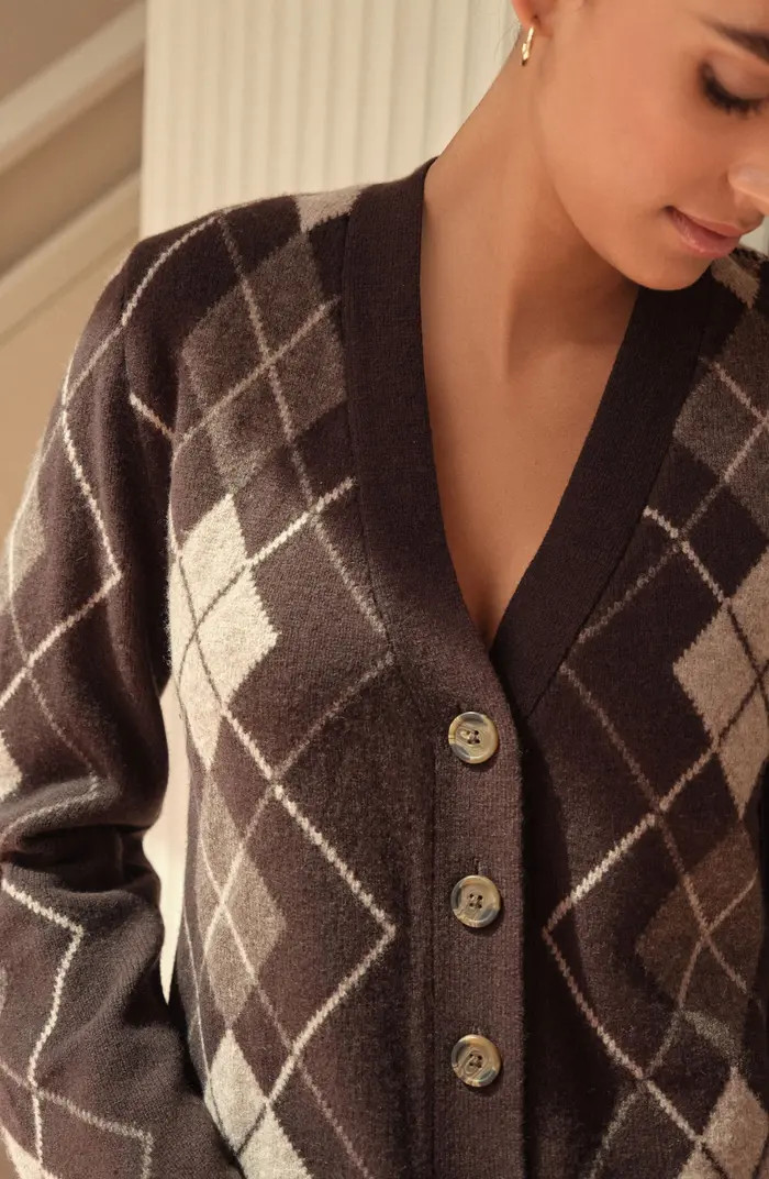 NEXT Argyle Wool Cardigan | Nordstrom | Nordstrom