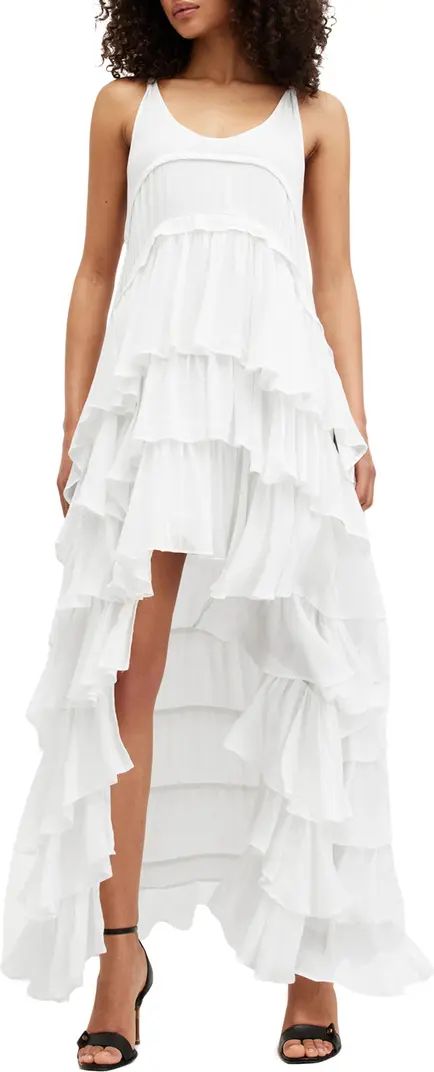 AllSaints Cavarly Tiered High-Low Dress | Nordstrom | Nordstrom