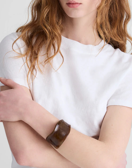 Resin Sculptural Wide Cuff Bracelet | Madewell
