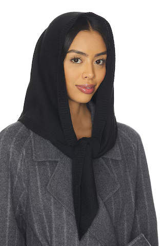 Favorite Daughter Fuzzy Triangle Scarf in Black from Revolve.com | Revolve Clothing (Global)