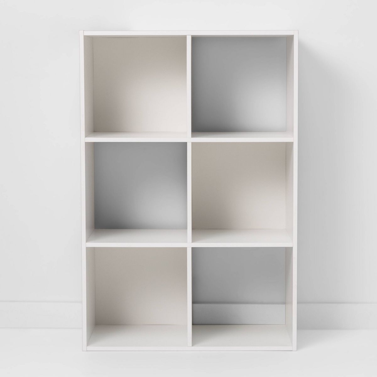 11" 6 Cube Organizer Shelf White - Room Essentials™: Modern Bookcase, Stackable, Horizontal/Ver... | Target