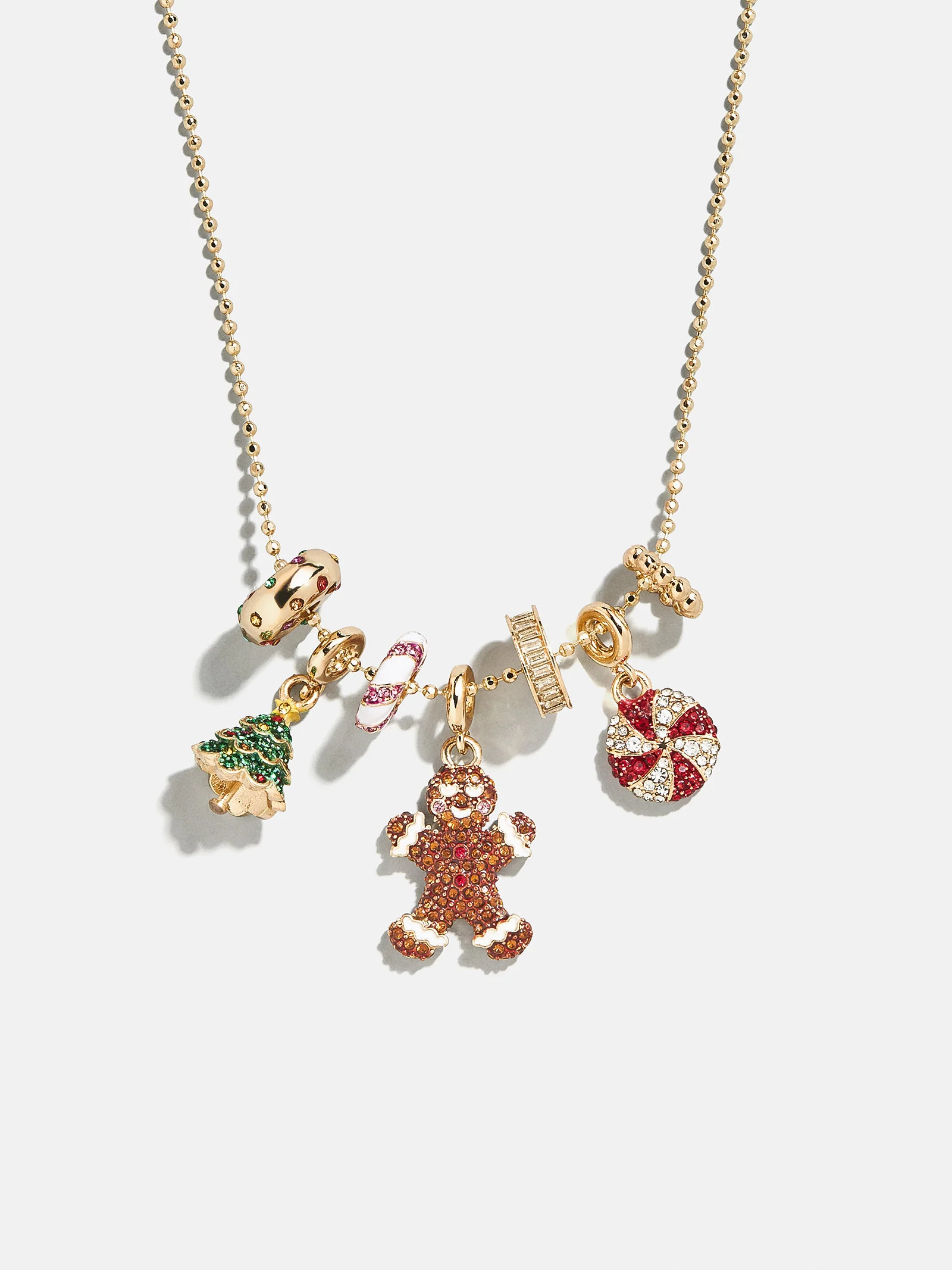 Holly Jolly Christmas Charm Necklace - Gingerbread Man | BaubleBar