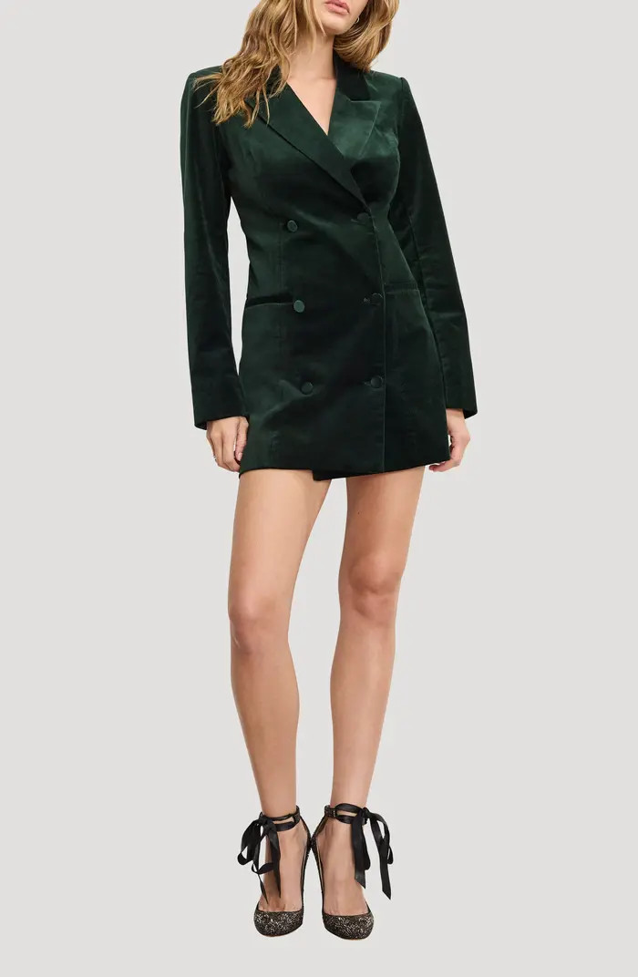 Good American Exec Velvet Blazer Minidress | Nordstrom | Nordstrom