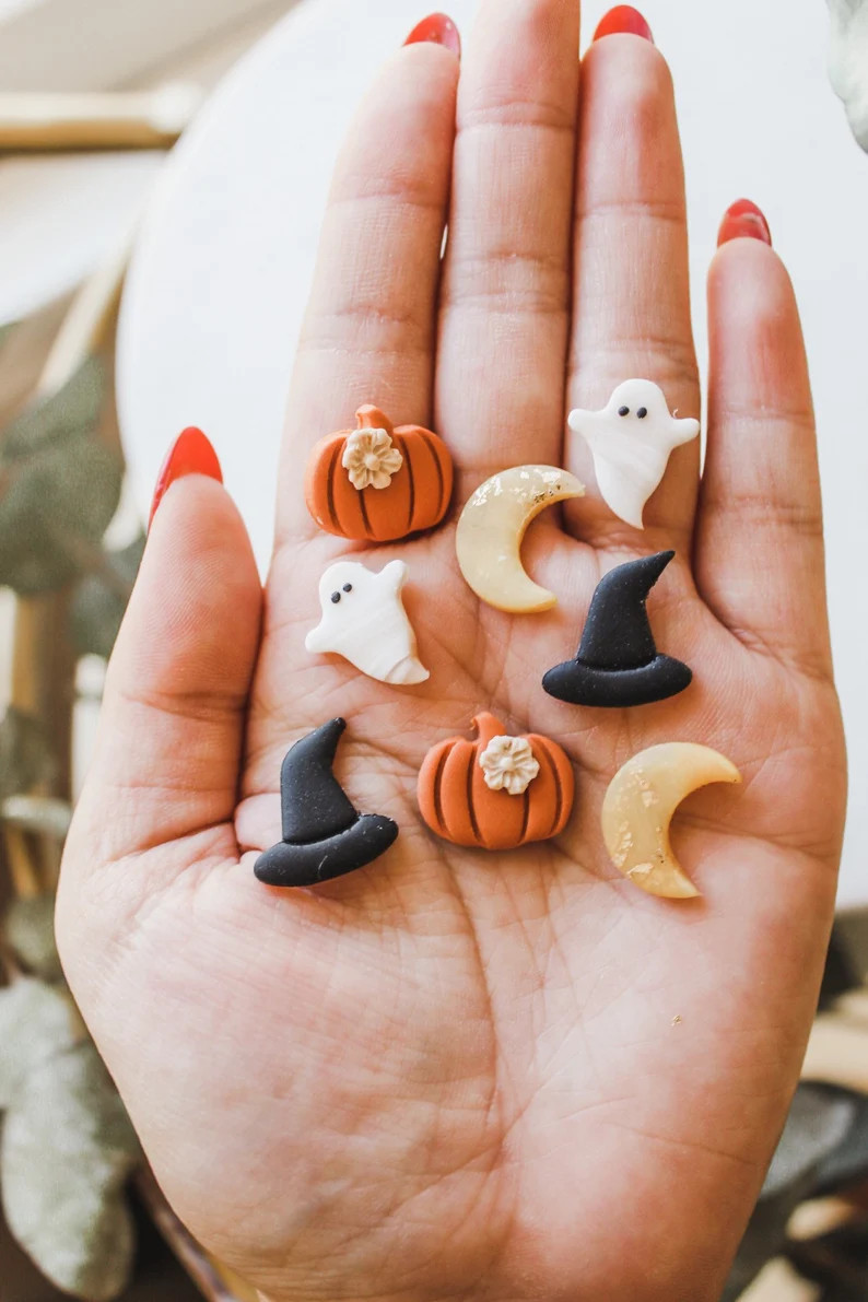 Fall Studs  Sunflower Maple Leaf Pumpkin Halloween Latte - Etsy | Etsy (US)