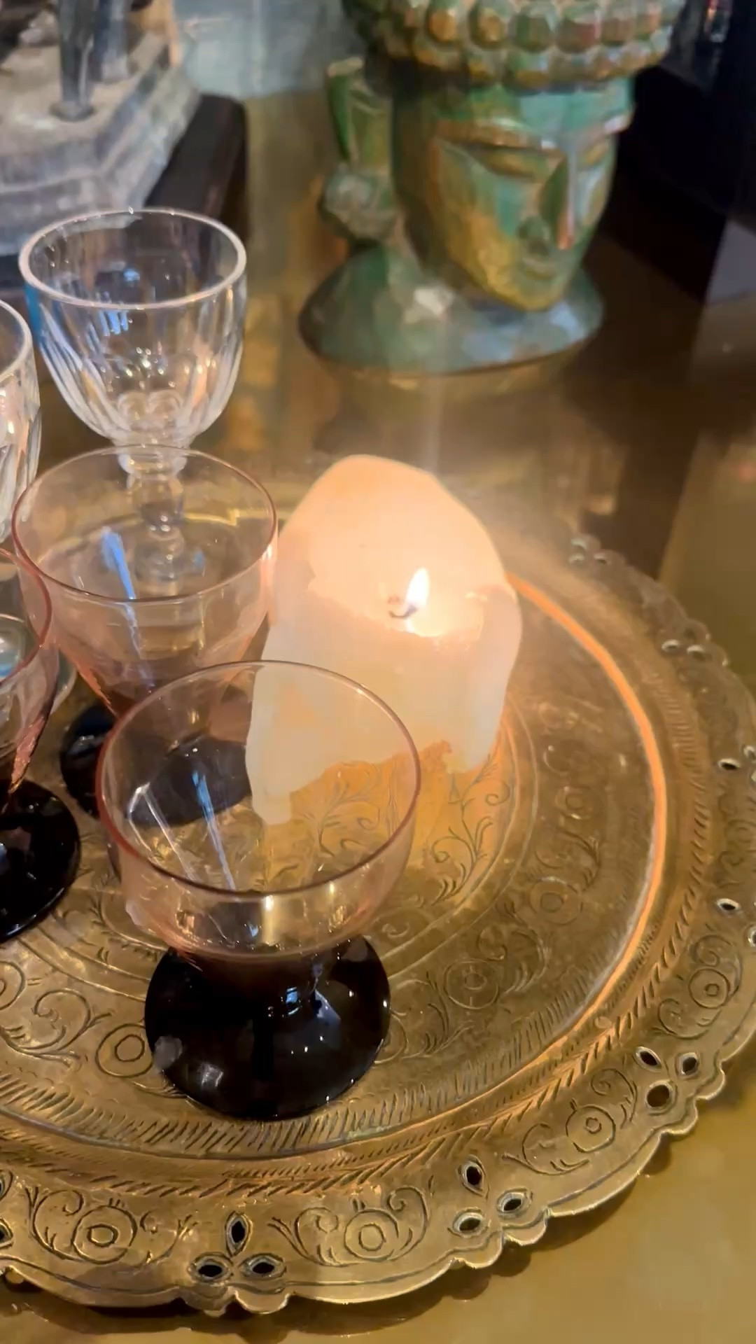 Cozy kitchen island moment ✨
The tiniest details always make a space feel the most inviting — a charming little goblet glass, soft lighting, and that relaxed end-of-day atmosphere gathered around the kitchen island. Cute, playful, and just enough sparkle to make an everyday moment feel special.

#kitchenisland #kitchenstyling #cozykitchen #gobletglass #kitchendecor #kitcheninspo #countertopstyling #interiorinspo #ambientlighting #collectedhome #modernclassic #kitchenmoment #barware #glasswarelove #homevibes #designdetails #cozyhome #styledspaces #casualluxury #eveningmood

#LTKMothersDay #LTKHome
