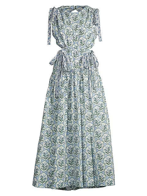 Guaguanco Chan Chan Celeste Cut-Out Midi Dress | Saks Fifth Avenue