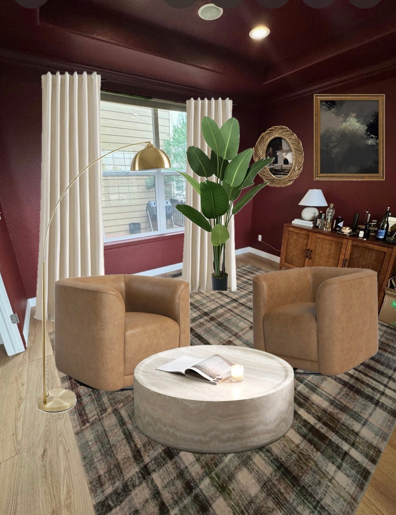 “Mood board” for our sitting room. 

**So far we painted and got new floors, then used Instagram to lay objects in this empty space**

#homedesign #moodboard #furnitureideas #colordrench #cozylounge #decorideas #officeremodel #office #lvp #wayfair

#LTKHome