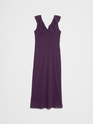 Bias Ruffle Maxi Dress | Banana Republic Factory