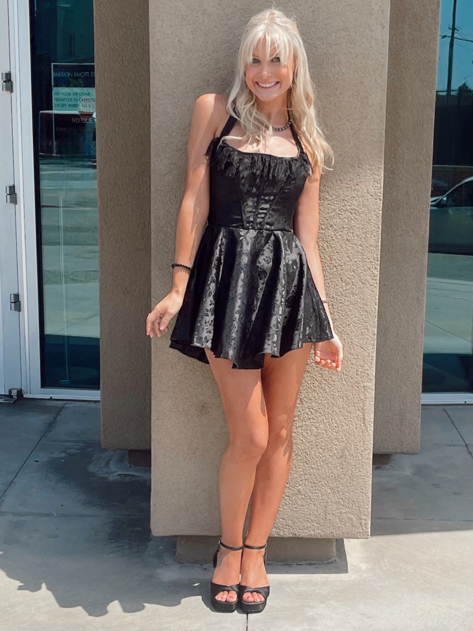 Little Wednesday core grad dress moment🖤🫶🏼🎓 (linking similar + these heels and choker that I’m in love with!) 

#LTKFind #LTKSeasonal #LTKstyletip