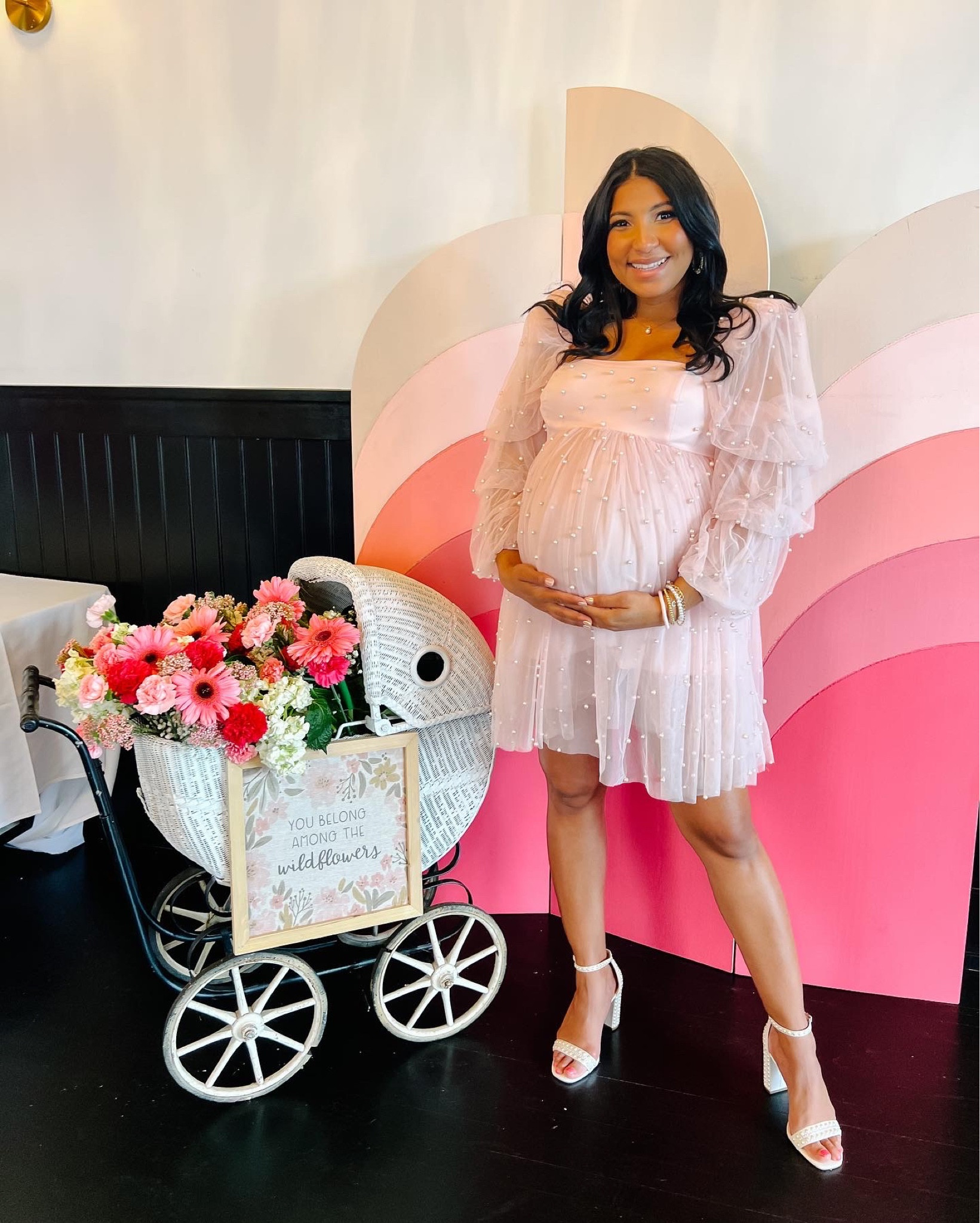 Baby Shower Vibes: dress from ASOS maternity, shoes from Macy's