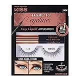 KISS Magnetic Eyeliner & Lash Kit, Lure, 1 Pair of Synthetic False Eyelashes With 5 Double Strength  | Amazon (US)