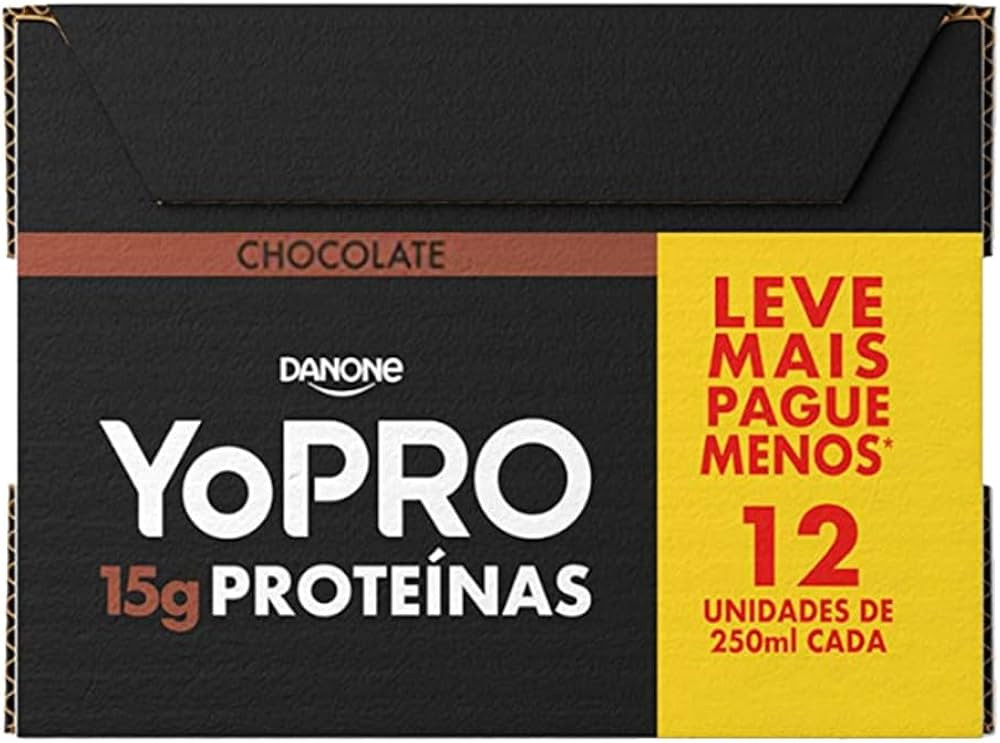 YoPRO Bebida Láctea UHT Chocolate 15g de proteínas 250ml - 12 unidades | Amazon (BR)